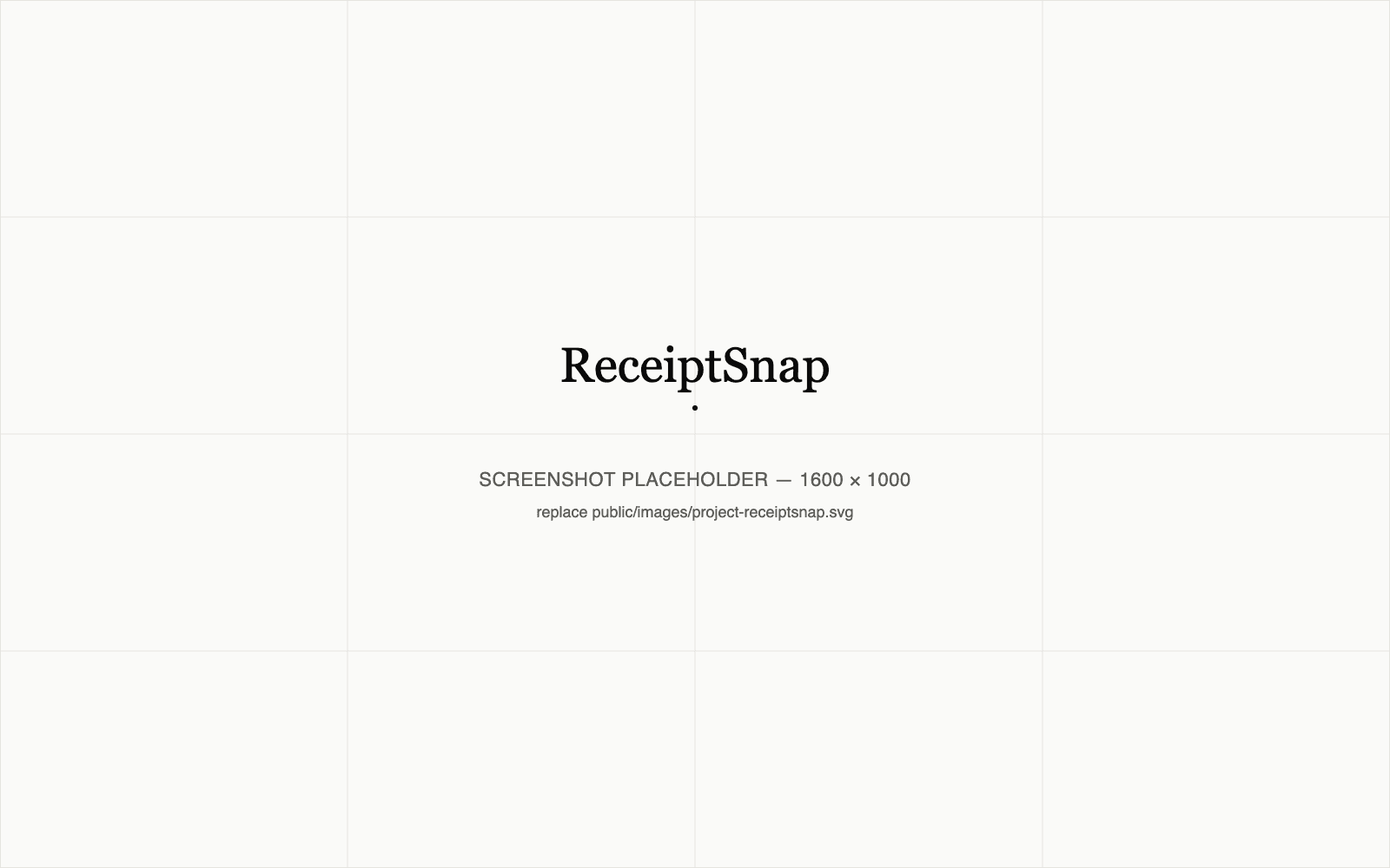ReceiptSnap screenshot showing a scanned receipt automatically extracted into structured expense data